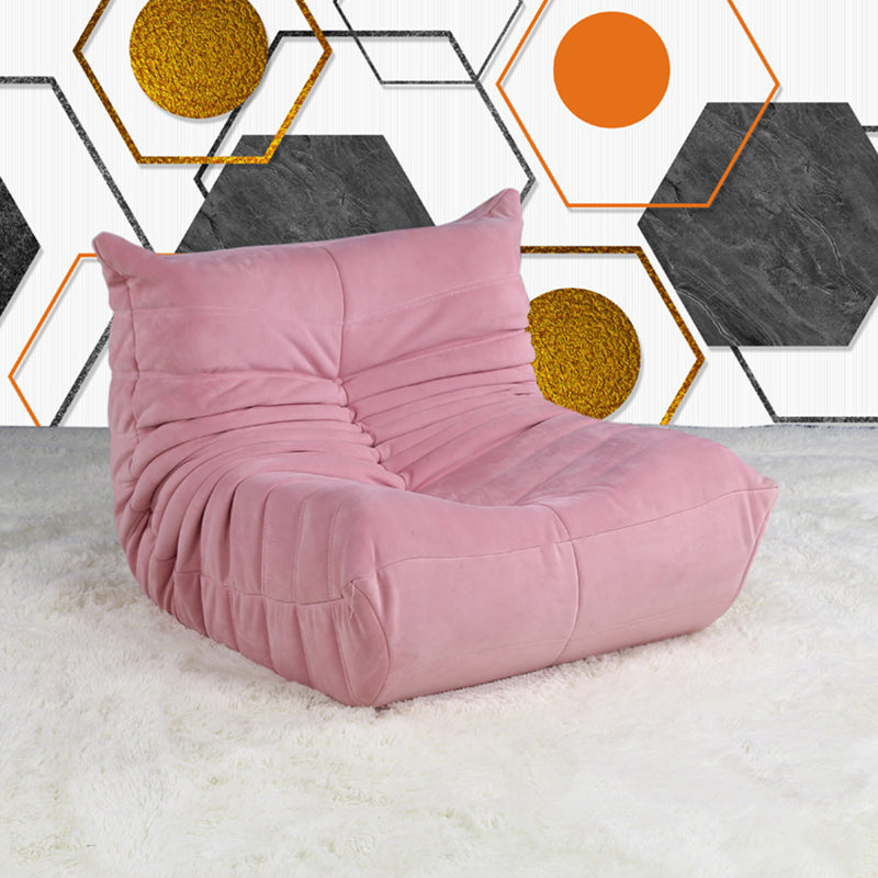 Armless Parsons Chair with Biscuit Back, 40.16" W √ó 33.46" L √ó 28.35" H Pink Suede Clearhalo 'Accent Chairs' 'accent_chairs' 'Chairs & Seating' 'furn' 'furn_accent_chairs' 'Furniture' 'Living Room Furniture' 5178962