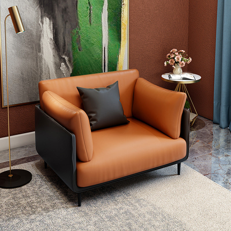 Chaise en cuir fausse 39,3 "L x33.4" W x33.4 "H CHAISE INCLUSE