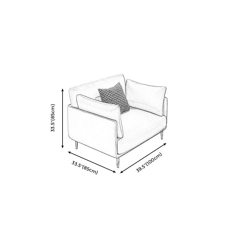 Chaise en cuir fausse 39,3 "L x33.4" W x33.4 "H CHAISE INCLUSE