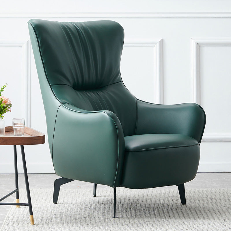 Chaise célibataire nordique moderne Tiger Tiger Cuir Single Sofa Light Luxury High arrière