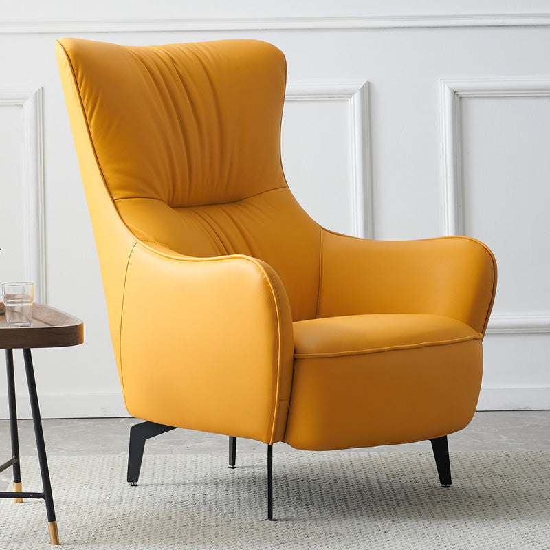 Chaise célibataire nordique moderne Tiger Tiger Cuir Single Sofa Light Luxury High arrière