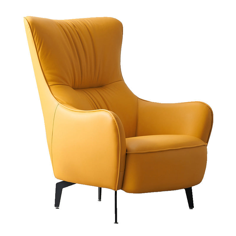 Chaise célibataire nordique moderne Tiger Tiger Cuir Single Sofa Light Luxury High arrière