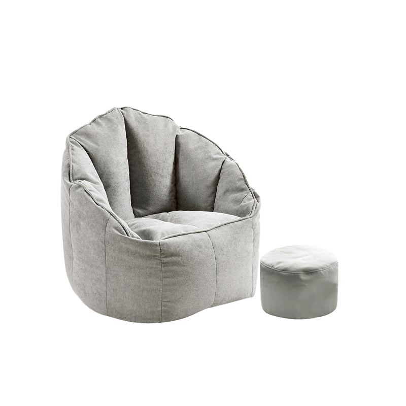 29.5 Wide Armchair Velvet Modern Accent Armchair with Ottoman Gray Black Clearhalo 'Accent Chairs' 'accent_chairs' 'Chairs & Seating' 'furn' 'furn_accent_chairs' 'Furniture' 'Living Room Furniture' 5179023