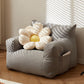 Chaise de bras carré de mélange de coton contemporain avec dos serré pour appartement