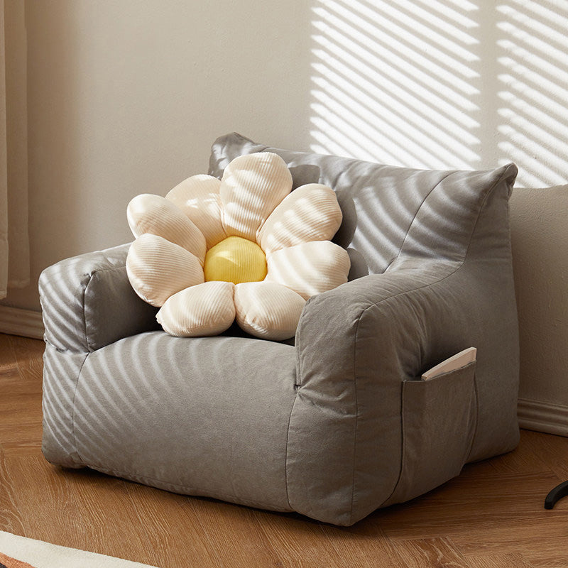 Chaise de bras carré de mélange de coton contemporain avec dos serré pour appartement