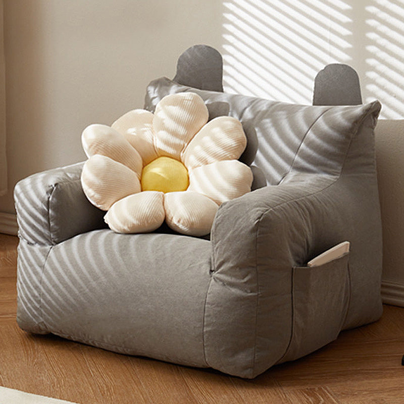 Chaise de bras carré de mélange de coton contemporain avec dos serré pour appartement