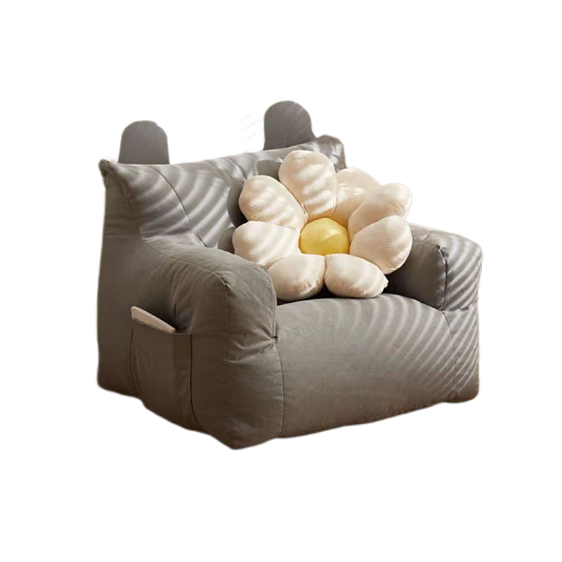 Chaise de bras carré de mélange de coton contemporain avec dos serré pour appartement