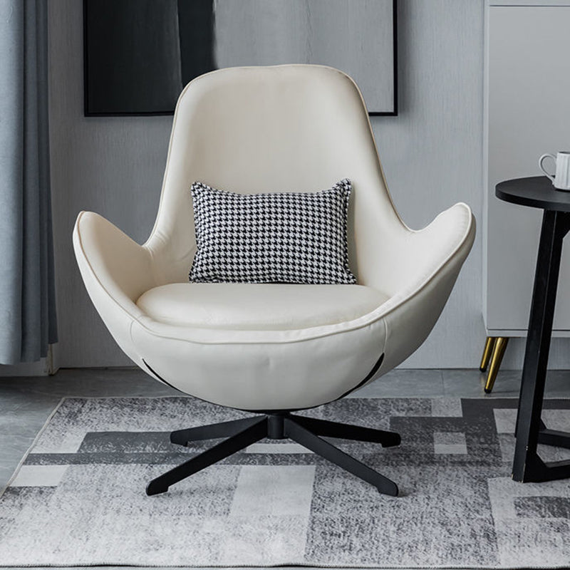 Faux Leather Chair31.8" L x30.3"W x33.4"H Swivel Chair for Living Room Beige Clearhalo 'Accent Chairs' 'accent_chairs' 'Chairs & Seating' 'furn' 'furn_accent_chairs' 'Furniture' 'Living Room Furniture' 5179053