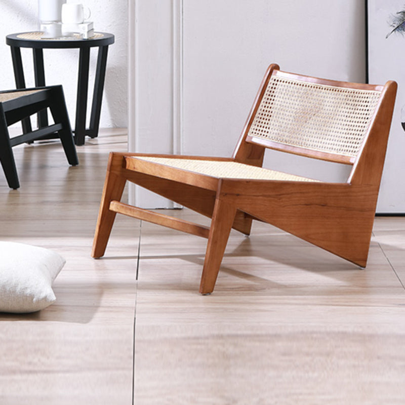 Living Room Wood Solid Wood Frame Basic Four Leg Woven Back Lounge Chair Clearhalo 'Accent Chairs' 'accent_chairs' 'Chairs & Seating' 'furn' 'furn_accent_chairs' 'Furniture' 'Living Room Furniture' 5179093