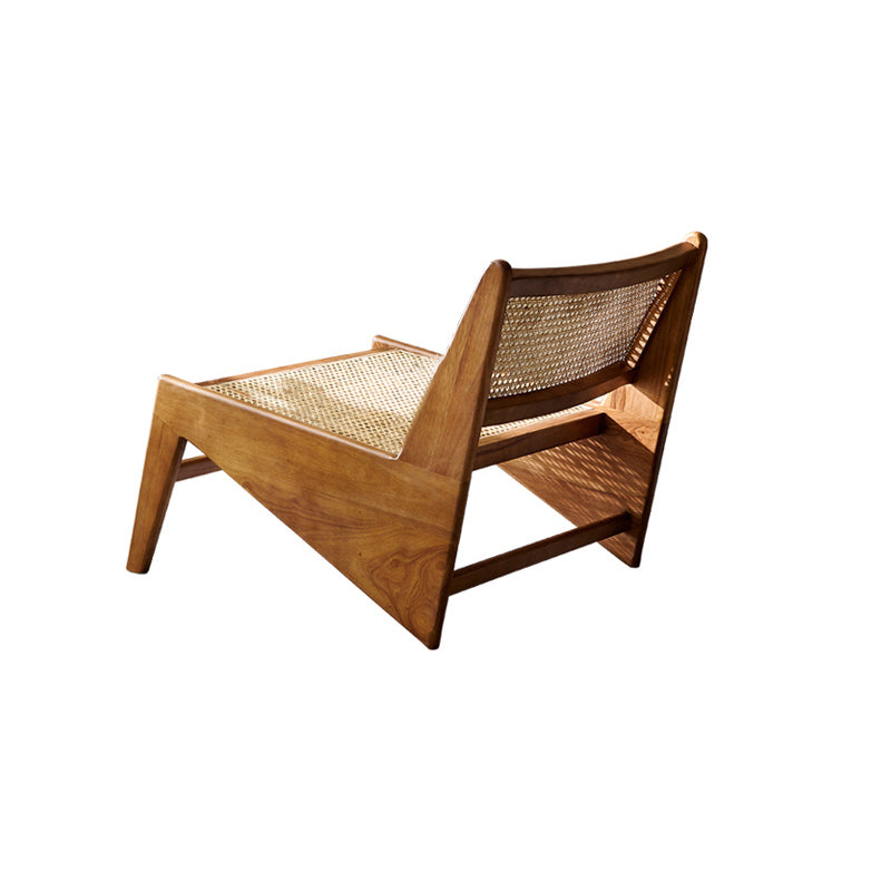 Living Room Wood Solid Wood Frame Basic Four Leg Woven Back Lounge Chair Clearhalo 'Accent Chairs' 'accent_chairs' 'Chairs & Seating' 'furn' 'furn_accent_chairs' 'Furniture' 'Living Room Furniture' 5179099