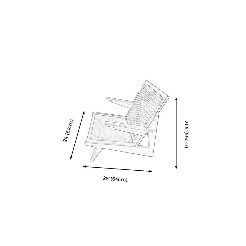 Living Room Wood Solid Wood Frame Basic Four Leg Woven Back Lounge Chair Clearhalo 'Accent Chairs' 'accent_chairs' 'Chairs & Seating' 'furn' 'furn_accent_chairs' 'Furniture' 'Living Room Furniture' 5179106