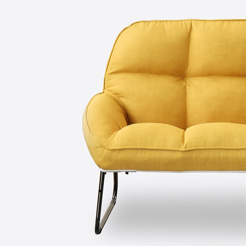 Linen 23.62 "sedia a braccia svasata W con slitta e biscotto