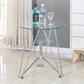 28.7"H Modern Metal Frame Base Round Glass Top Coffee Table with Shelf 31.5"L x 31.5"W x 28.7"H Clear Clearhalo 'Coffee & Accent Tables' 'Coffee Tables' 'coffee_tables' 'furn' 'furn_coffee_tables' 'Furniture' 'Living Room Furniture' 5179130