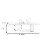 Tavolino da caffè in metallo per cocktail design di base astratto