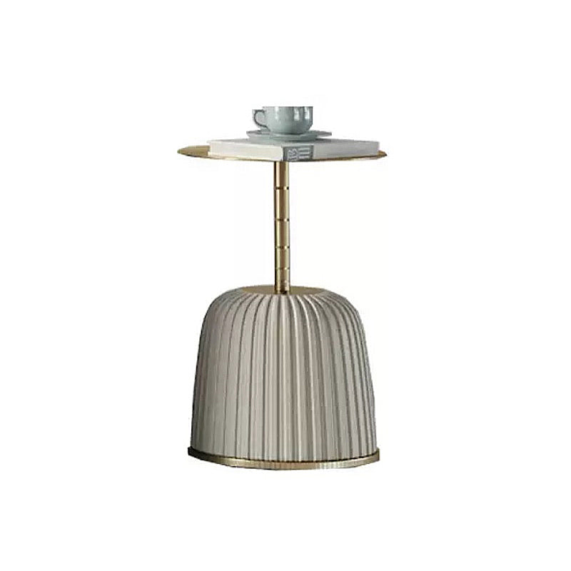 Tavolino in stile impiallacciatura in ceramica in stile moderno con forma circolare