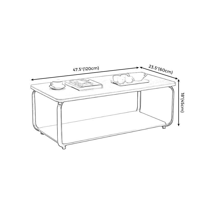 Table basse Frame/Frame Table basse rectangulaire moderne en MDF 18''H