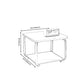 Table basse Frame/Frame Table basse rectangulaire moderne en MDF 18''H
