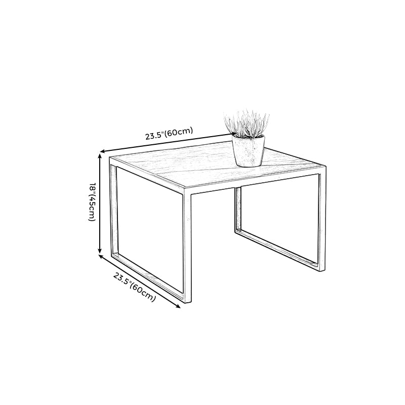 Table basse Frame/Frame Table basse rectangulaire moderne en MDF 18''H