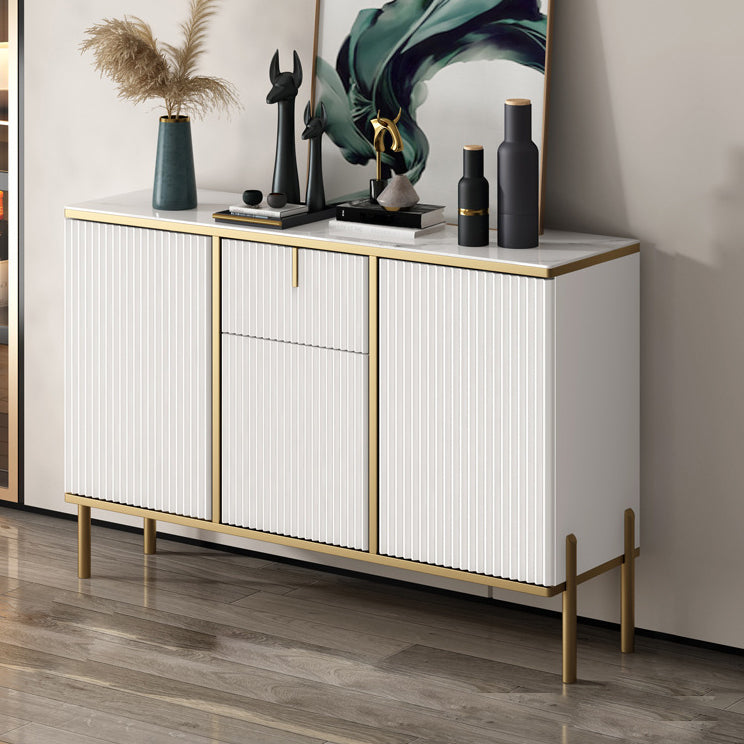 Server top in pietra sinterizzato in stile glam con porta e cassetto