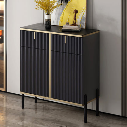 Server top in pietra sinterizzato in stile glam con porta e cassetto
