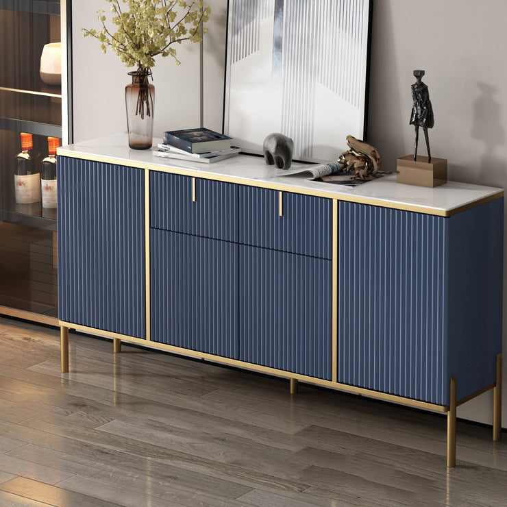 Server top in pietra sinterizzato in stile glam con porta e cassetto