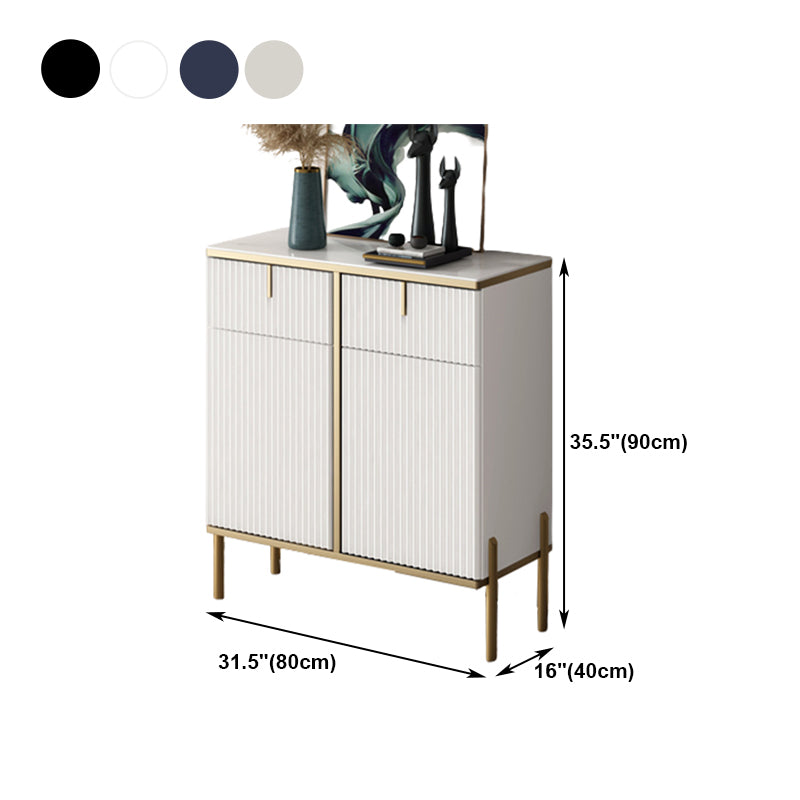 Server top in pietra sinterizzato in stile glam con porta e cassetto