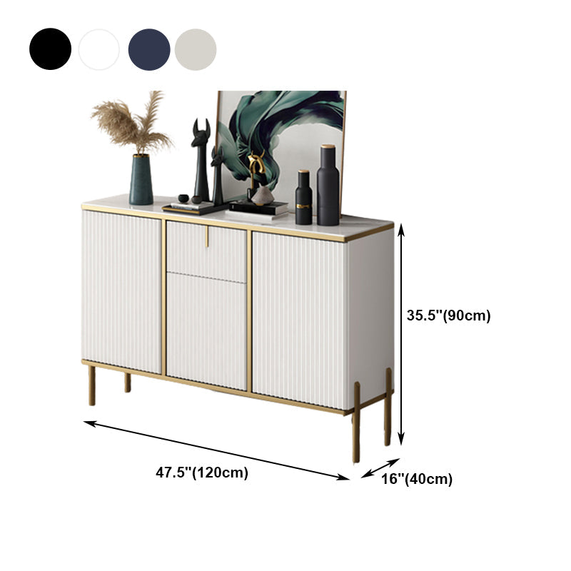 Server top in pietra sinterizzato in stile glam con porta e cassetto