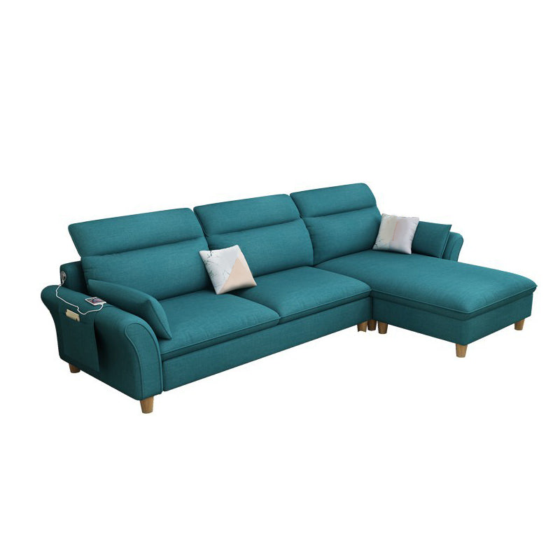 Flared Armesofa mit Ottomane und Lagerung für 3 Personen