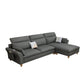 Flared Arms Sofa with Ottoman Included and Storage for 3 People