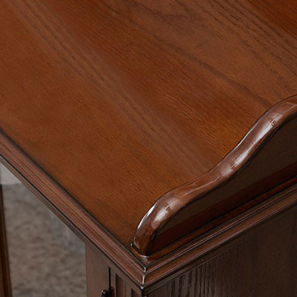 Moderno server da pranzo in legno di gomma a 3 traditi da 3-catrawer un server di cucina porta vetri