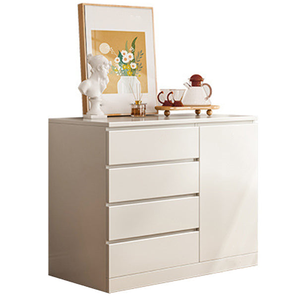 Artificial Wood Sideboard Modern Dining Sideboard with Drawers and Storage 39"L x 16"W x 35"H White Clearhalo 'buffet_sideboard' 'Buffets & Sideboards' 'furn' 'furn_buffet_sideboard' 'Furniture' 'Kitchen & Dining Furniture' 5179603
