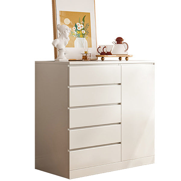 Artificial Wood Sideboard Modern Dining Sideboard with Drawers and Storage 39"L x 16"W x 43"H White Clearhalo 'buffet_sideboard' 'Buffets & Sideboards' 'furn' 'furn_buffet_sideboard' 'Furniture' 'Kitchen & Dining Furniture' 5179605