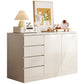 Artificial Wood Sideboard Modern Dining Sideboard with Drawers and Storage 47"L x 16"W x 35"H White Clearhalo 'buffet_sideboard' 'Buffets & Sideboards' 'furn' 'furn_buffet_sideboard' 'Furniture' 'Kitchen & Dining Furniture' 5179606