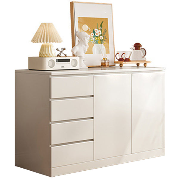 Artificial Wood Sideboard Modern Dining Sideboard with Drawers and Storage 47"L x 16"W x 35"H White Clearhalo 'buffet_sideboard' 'Buffets & Sideboards' 'furn' 'furn_buffet_sideboard' 'Furniture' 'Kitchen & Dining Furniture' 5179606