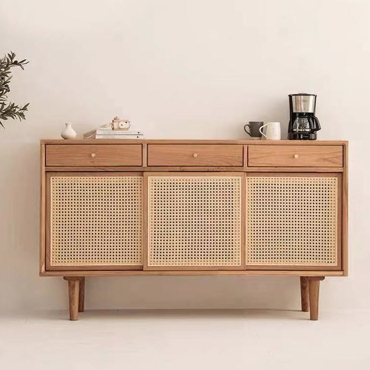 Sideboard contemporanea Porte Rattan Pinna armadio per soggiorno per soggiorno
