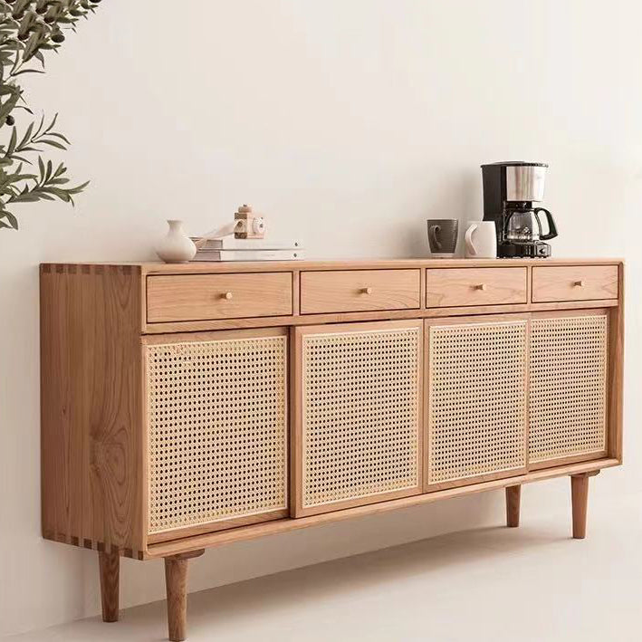 Sideboard contemporanea Porte Rattan Pinna armadio per soggiorno per soggiorno
