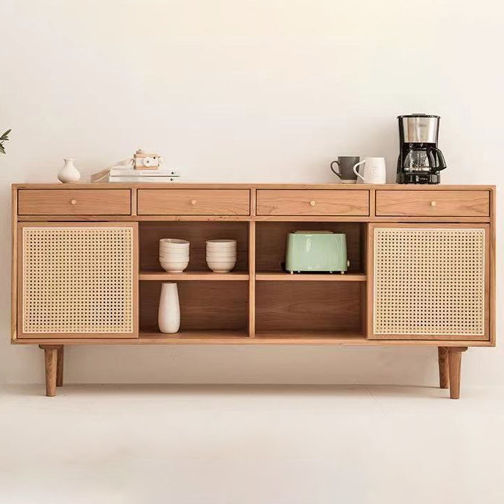 Sideboard contemporanea Porte Rattan Pinna armadio per soggiorno per soggiorno