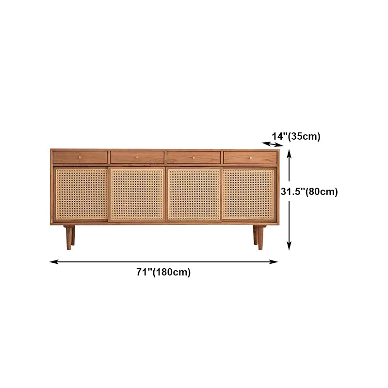 Sideboard contemporanea Porte Rattan Pinna armadio per soggiorno per soggiorno