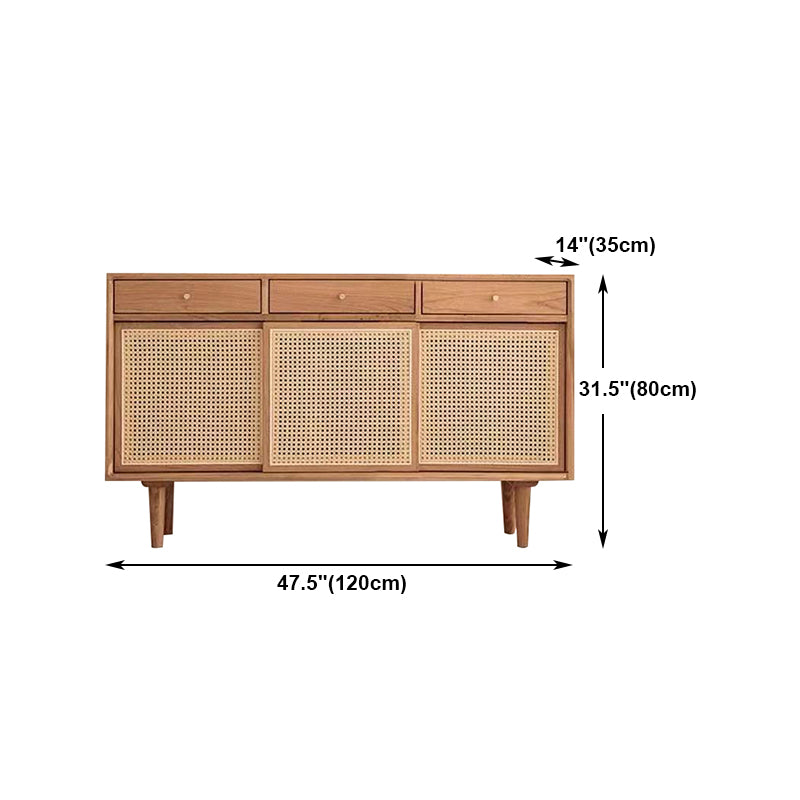 Sideboard contemporanea Porte Rattan Pinna armadio per soggiorno per soggiorno