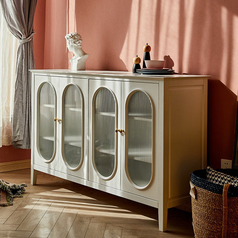 Pine in legno soggiorno mobile sideboard mobile moderno server moderno con archiviazione e porta di vetro