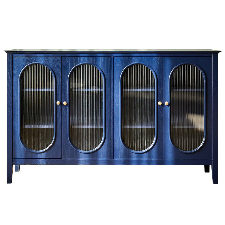 Pine in legno soggiorno mobile sideboard mobile moderno server moderno con archiviazione e porta di vetro