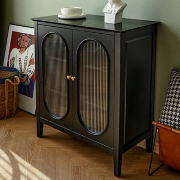 Pine in legno soggiorno mobile sideboard mobile moderno server moderno con archiviazione e porta di vetro