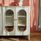 Pine in legno soggiorno mobile sideboard mobile moderno server moderno con archiviazione e porta di vetro
