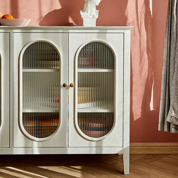Pine in legno soggiorno mobile sideboard mobile moderno server moderno con archiviazione e porta di vetro