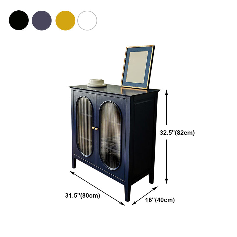 Pine in legno soggiorno mobile sideboard mobile moderno server moderno con archiviazione e porta di vetro