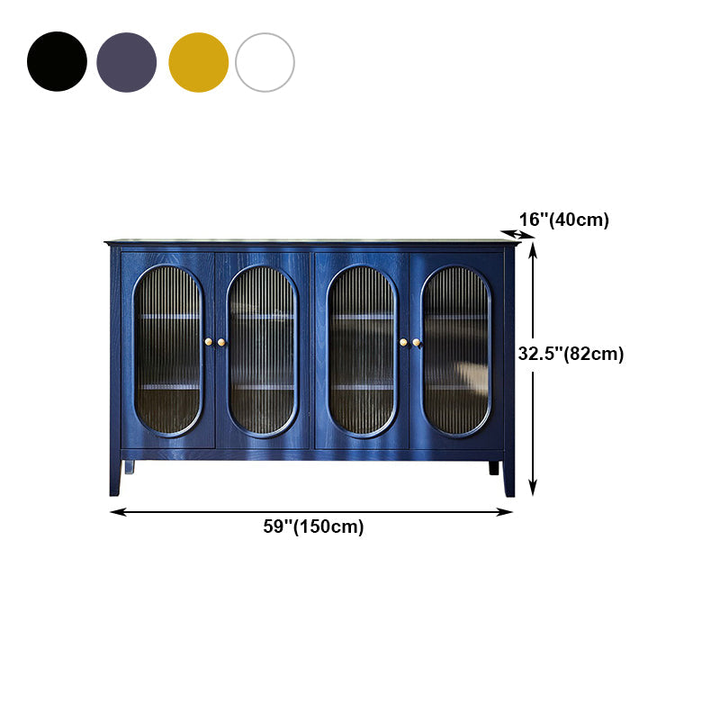 Pine in legno soggiorno mobile sideboard mobile moderno server moderno con archiviazione e porta di vetro