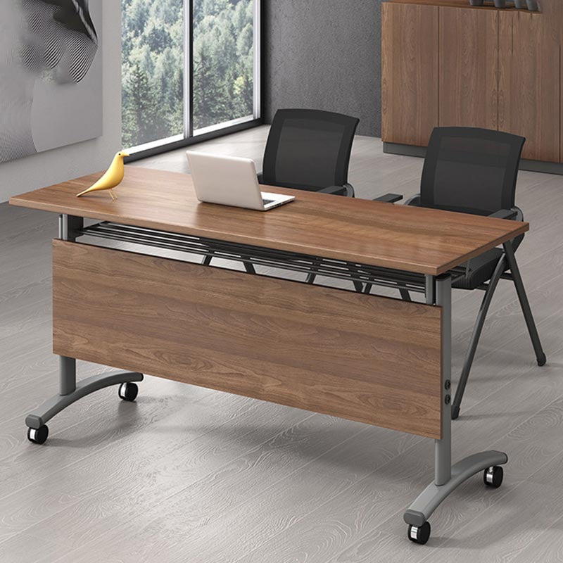 Modern Wooden Office Desk with Caster Wheels Rectangular Writing Desk for Home Clearhalo 'furn' 'furn_office_desk' 'Furniture' 'Office Desks' 'Office Furniture' 'office_desk' 5179826