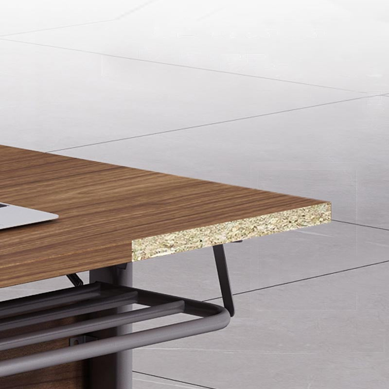 Modern Wooden Office Desk with Caster Wheels Rectangular Writing Desk for Home Clearhalo 'furn' 'furn_office_desk' 'Furniture' 'Office Desks' 'Office Furniture' 'office_desk' 5179831