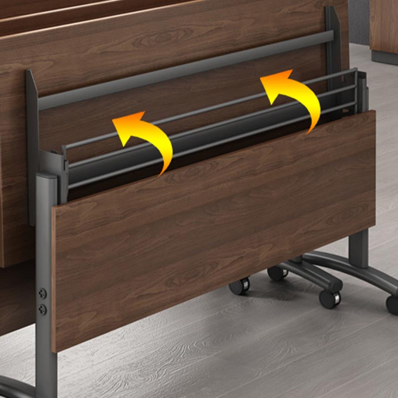 Modern Wooden Office Desk with Caster Wheels Rectangular Writing Desk for Home Clearhalo 'furn' 'furn_office_desk' 'Furniture' 'Office Desks' 'Office Furniture' 'office_desk' 5179832