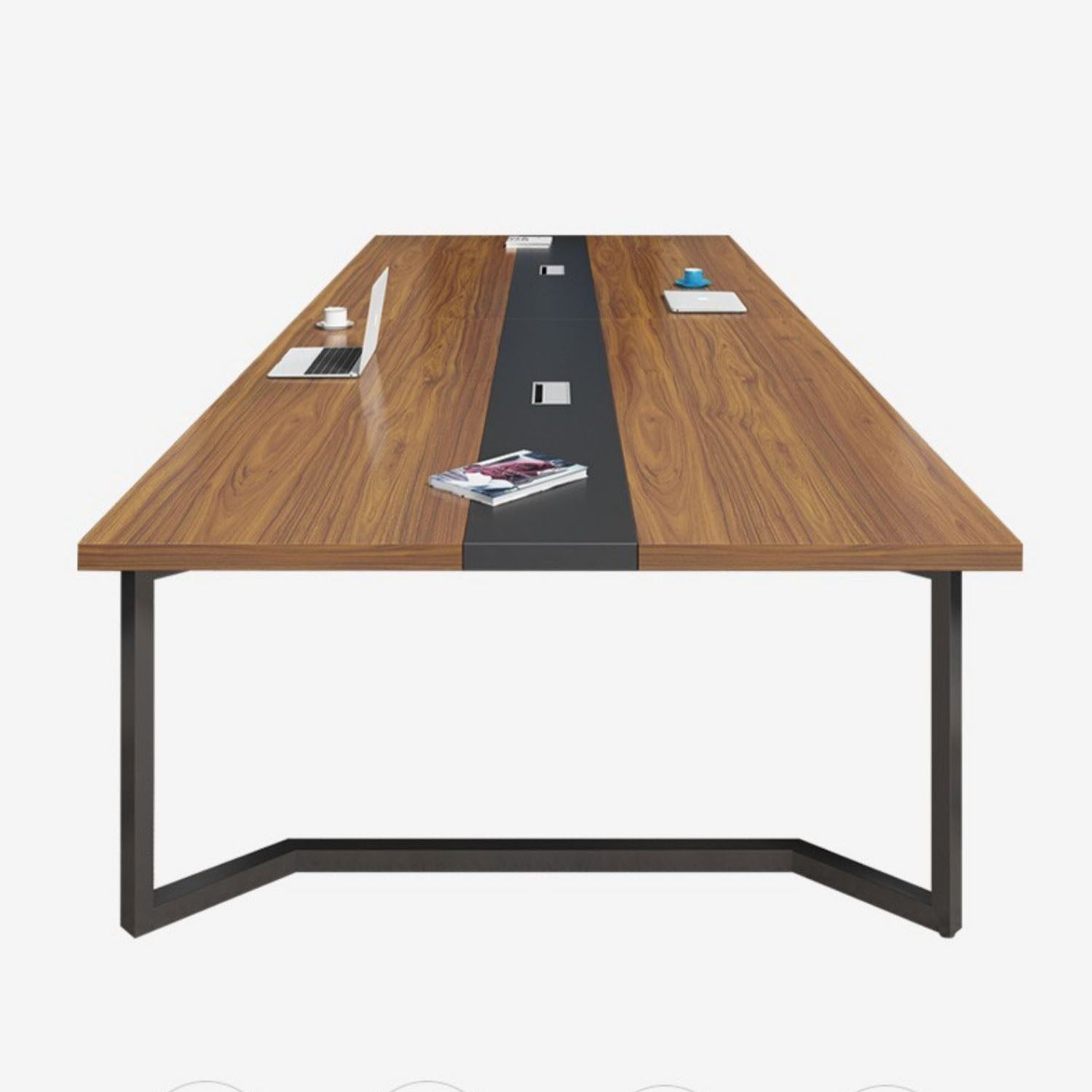 Modern Manufactured Wood Office Desk Rectangular Desk with Cable Management Clearhalo 'furn' 'furn_office_desk' 'Furniture' 'Office Desks' 'Office Furniture' 'office_desk' 5179874